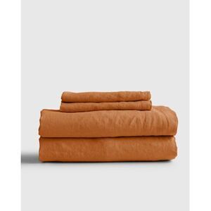 Quince European Linen Sheet Set - King - Terracotta